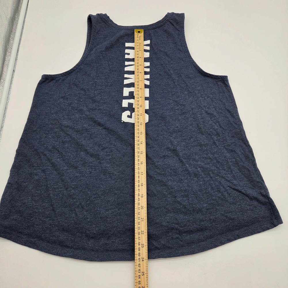 New York Yankees MLB Womens XL Tank Top 5th & Ocean Heather Navy Blue NY Logo - Picture 7 of 9